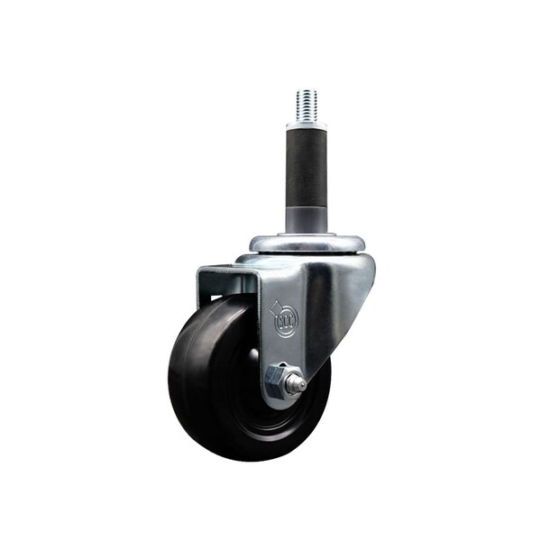 3'' SS Soft Rubber Wheel Swivel 1'' Expanding Stem Caster